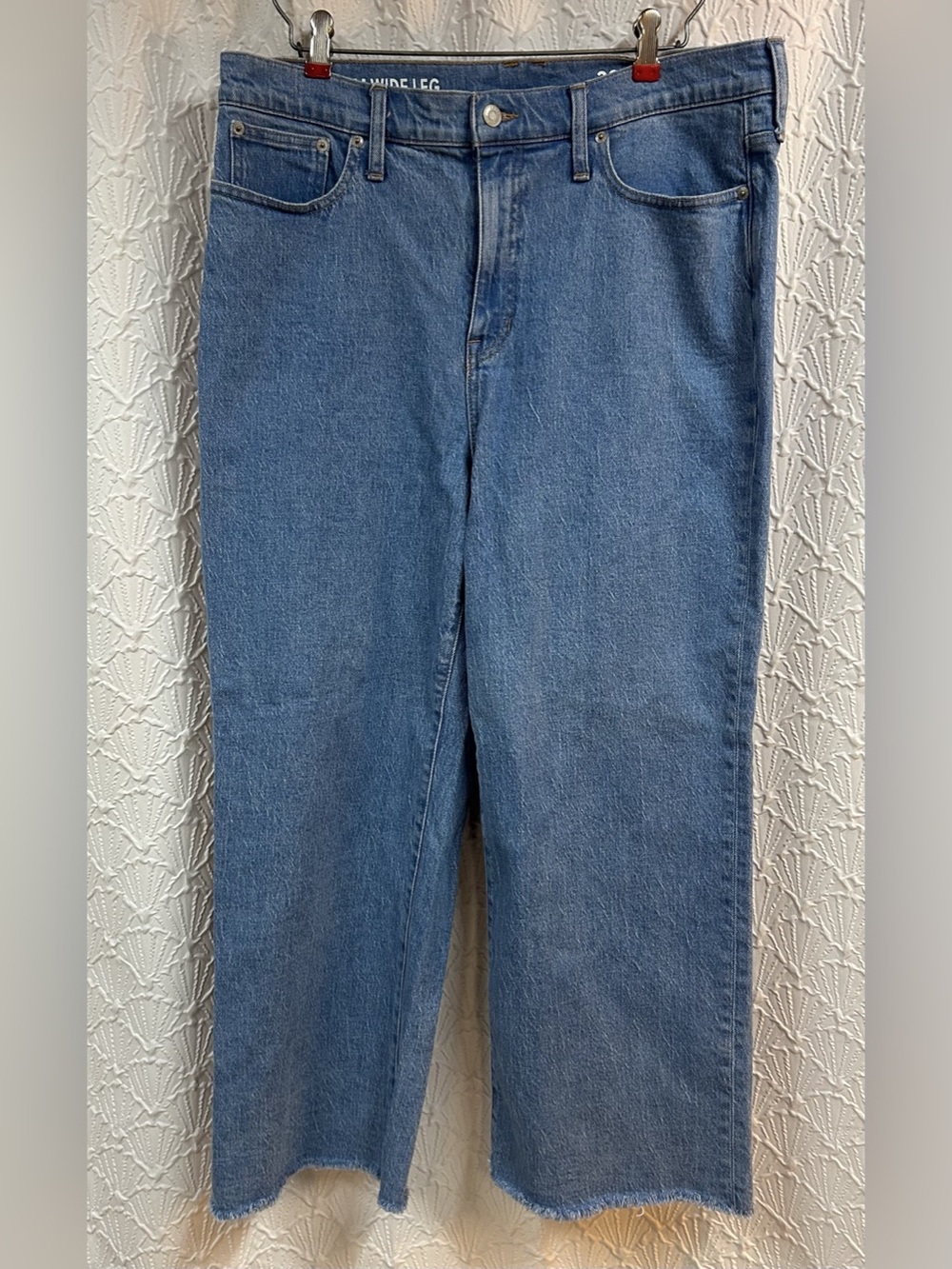 J.Crew Slim Wide Leg Wide Leg Jeans in Blue Waist 32